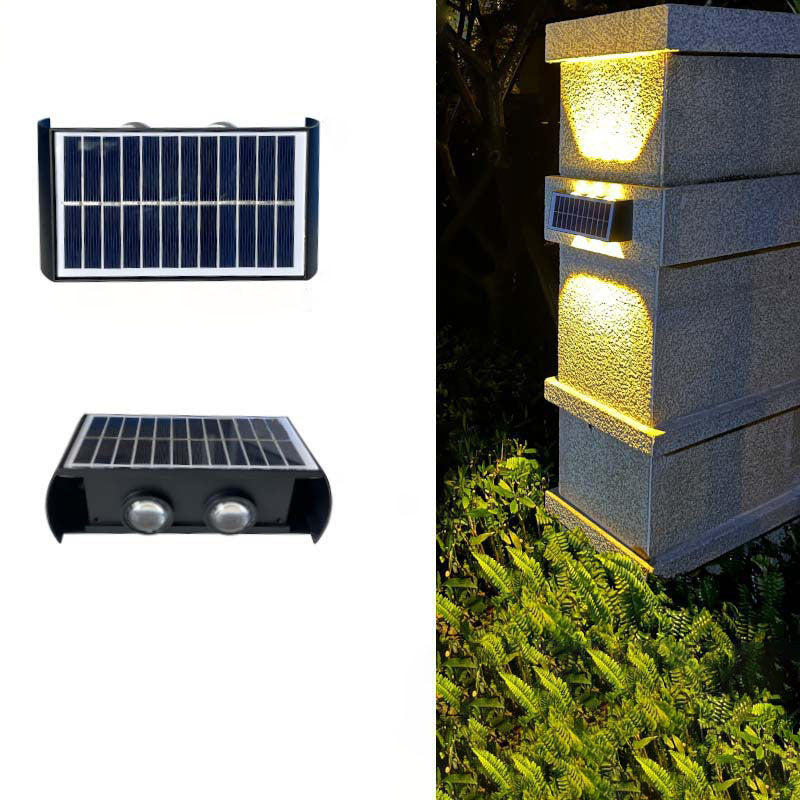 Modern Enkelhet Solskyddad Rektangulär ABS PMMA LED Vägglampa För Utomhuspatio