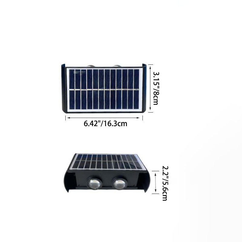Modern Enkelhet Solskyddad Rektangulär ABS PMMA LED Vägglampa För Utomhuspatio
