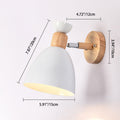 Modern Minimalistisk Rund Horn Aluminium Trä 1-Ljuskälla Vägglampa för Sovrum