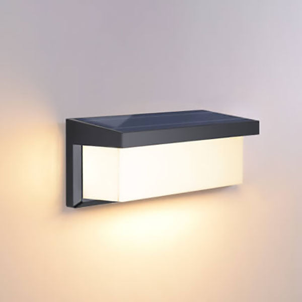 Modern Minimalistisk Solrektangel PC LED Utomhus Vägglampa För Utomhus Patio