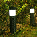 Utomhus Solenergi Rattan Cylindrisk LED Trädgård Gräsmatta In-ground Landskapsljus