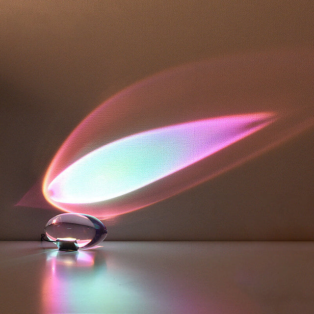 Kreativ Kristallprojektion änglars Ögon LED Bordslampa