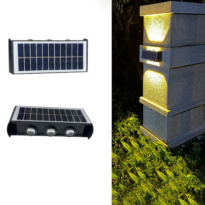Modern Enkelhet Solskyddad Rektangulär ABS PMMA LED Vägglampa För Utomhuspatio