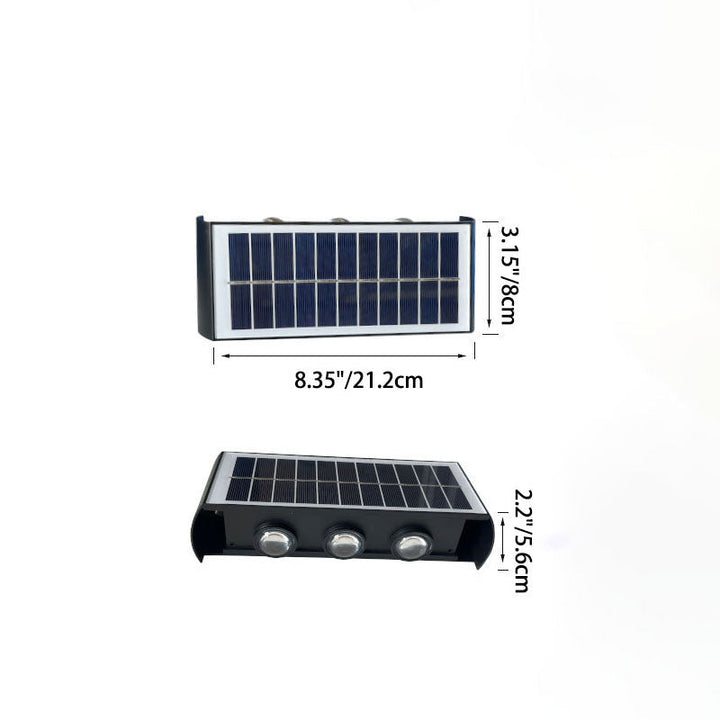 Modern Enkelhet Solskyddad Rektangulär ABS PMMA LED Vägglampa För Utomhuspatio