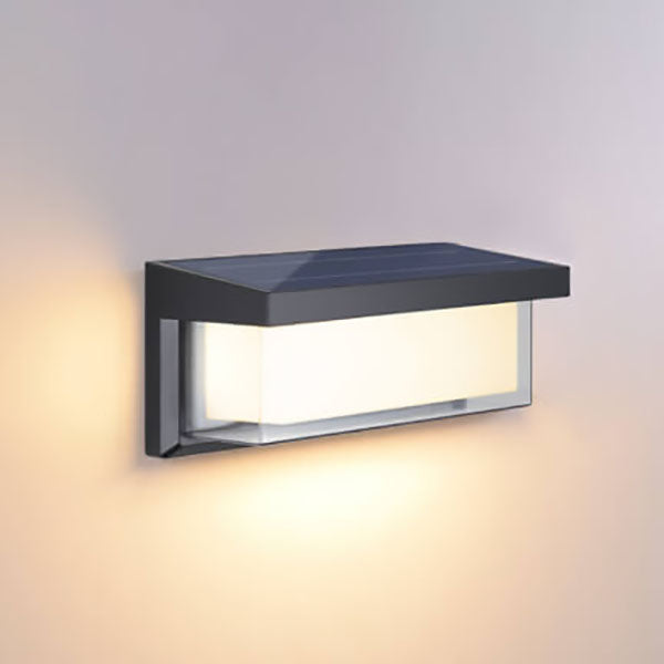 Modern Minimalistisk Solrektangel PC LED Utomhus Vägglampa För Utomhus Patio