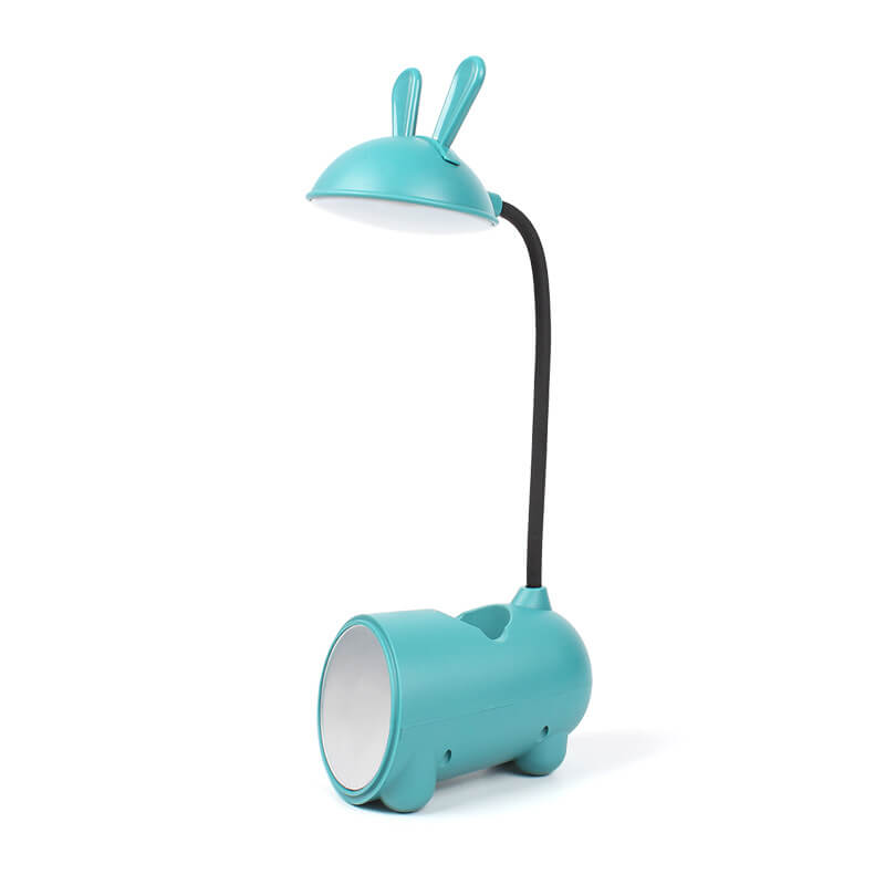 Tecknad Kreativ Kanin LED Touch USB Pennhållare Skrivbordslampa