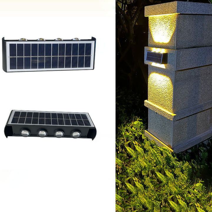 Modern Enkelhet Solskyddad Rektangulär ABS PMMA LED Vägglampa För Utomhuspatio