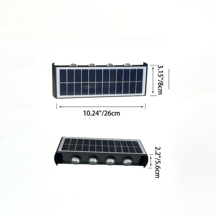 Modern Enkelhet Solskyddad Rektangulär ABS PMMA LED Vägglampa För Utomhuspatio