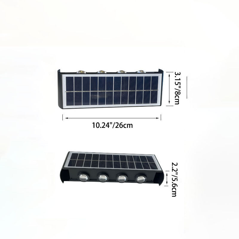 Modern Enkelhet Solskyddad Rektangulär ABS PMMA LED Vägglampa För Utomhuspatio