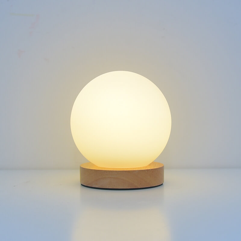 Modern Minimalist Rund USB-laddningsbar LED-bordslampa