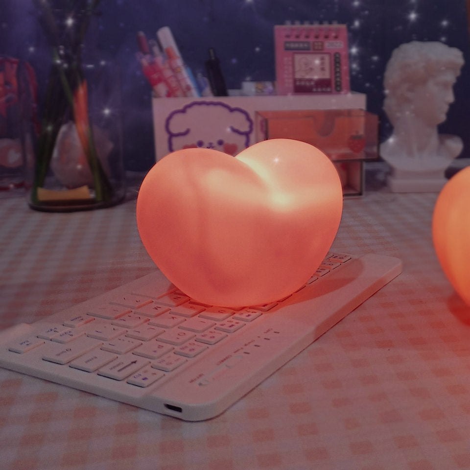 LuvSphere Silikon LED Nattlampa | Hjärtdesign | Bordslampa | Varm Stämningsbelysning | Dekorativ
