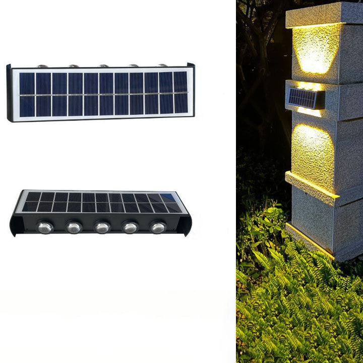 Modern Enkelhet Solskyddad Rektangulär ABS PMMA LED Vägglampa För Utomhuspatio