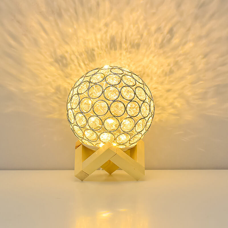 Modern Minimalistisk Rund USB Uppladdningsbar LED Nattlampa Bordslampa
