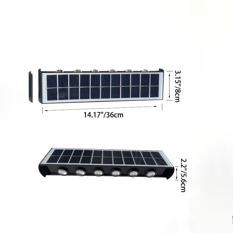 Modern Enkelhet Solskyddad Rektangulär ABS PMMA LED Vägglampa För Utomhuspatio