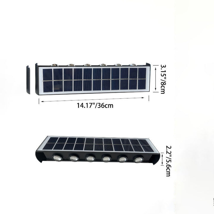 Modern Enkelhet Solskyddad Rektangulär ABS PMMA LED Vägglampa För Utomhuspatio