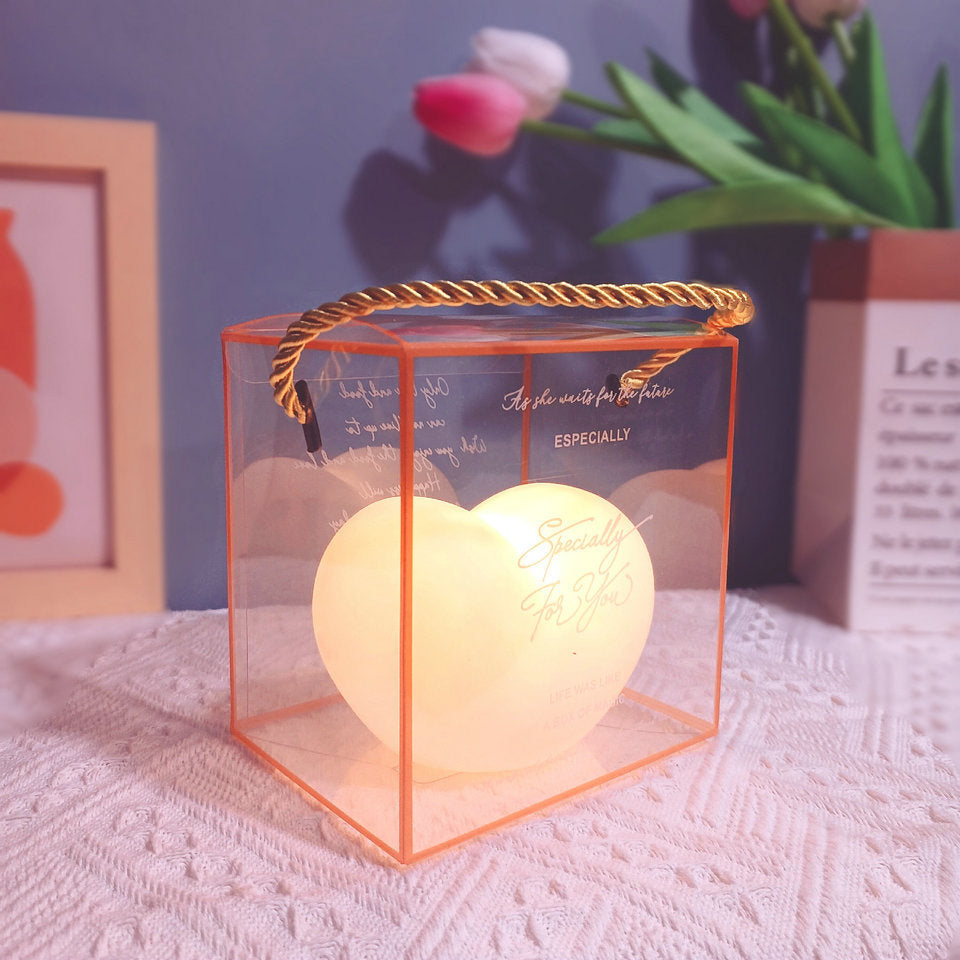 LuvSphere Silikon LED Nattlampa | Hjärtdesign | Bordslampa | Varm Stämningsbelysning | Dekorativ