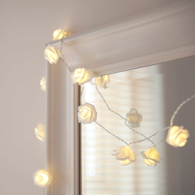 30 LED Ros Fairy Lights varm vit