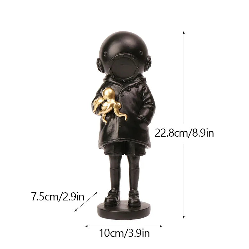 Dropshipping Banksy Skulptur Samling Blomsterkastare Staty Popkonst Modern Ballongflicka Figur Kontor Hem Dekoration