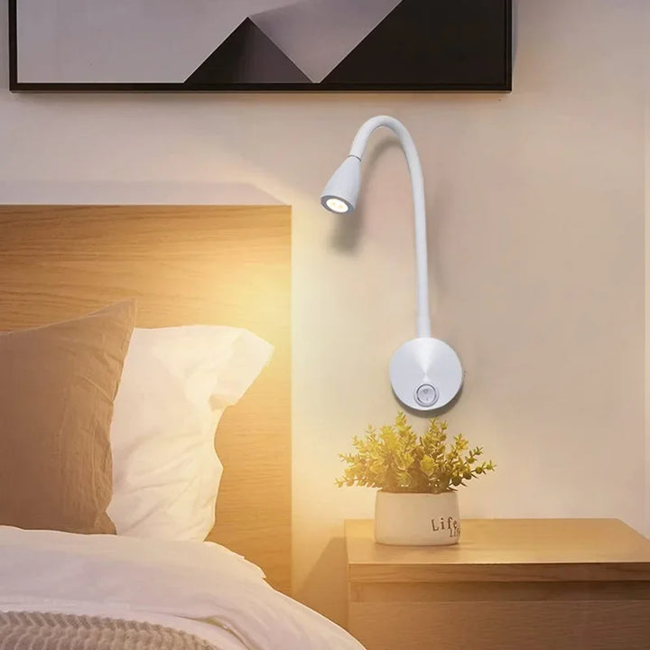 Mångsidig LED Vägglampa: Modern, Flexibel, Perfekt för Läsning i Sängen