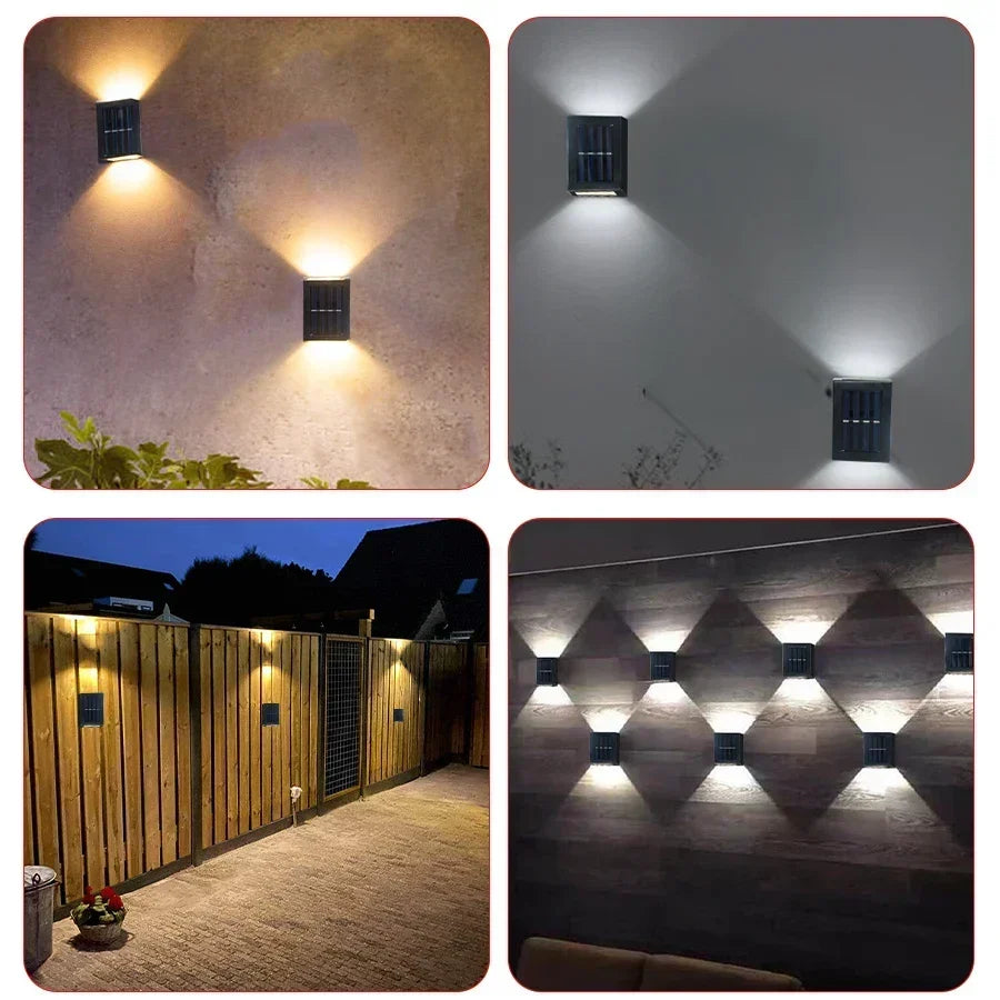 Vattentät LED-solvägglampa: Upp- och nedljus för balkong, trädgård, gata och landskap