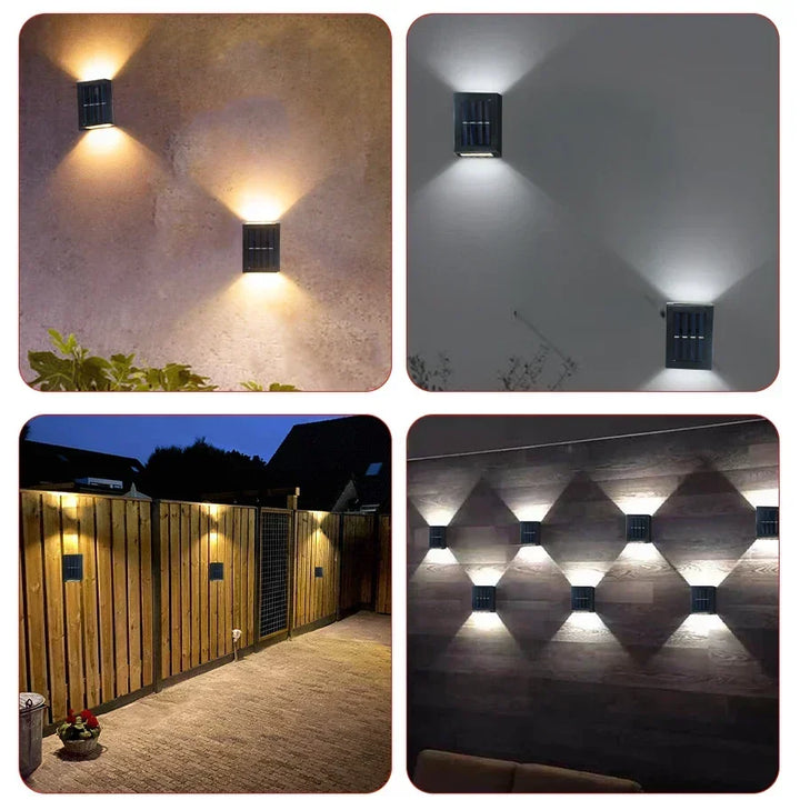 Vattentät LED Solvägglampa: Upp- och nedljus för balkong, trädgård, gata och landskap