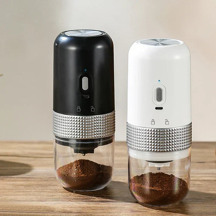 Elektrisk Kaffekvarn Typ C USB-laddning Professionell Keramisk Malningskärna Kaffebönor Kvarn Bärbar Kaffemaskinstillbehör