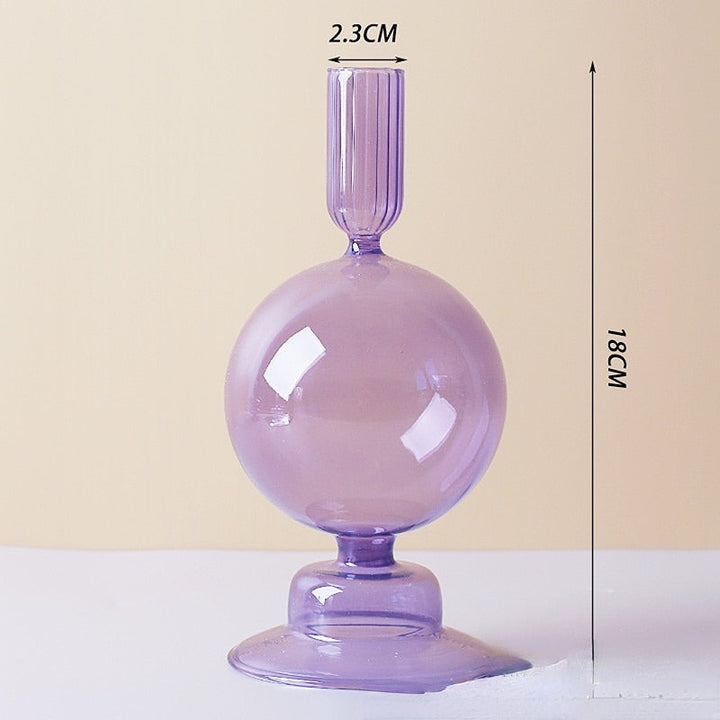 Lila Ljusstake i Glas