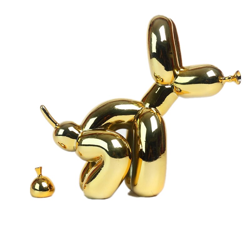 Ballonghund Skulptur, Ballongkonst Staty, Mini Samlarfigur, Heminredning, Resinkonst, Skrivbordstillbehör, Rumsdekoration