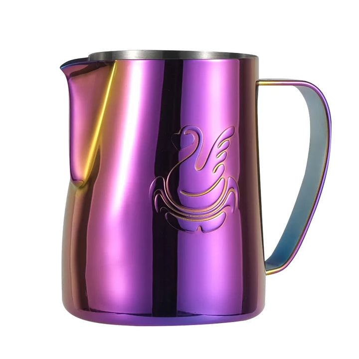 600 ml rostfri kaffekanna mjölkskummare kopp gräddmaskin espresso latte art verktyg elegant svan