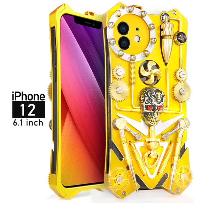 Mechanic Skull Cyberpunk Stil iPhone-fodral