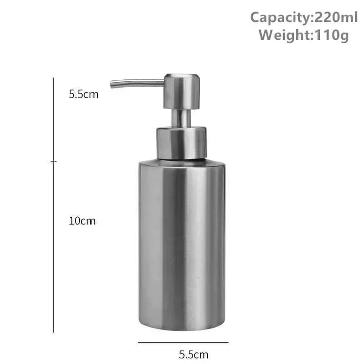 Elegant Handpump för Tvål i Rostfritt Stål 250ml/350ml/550ml