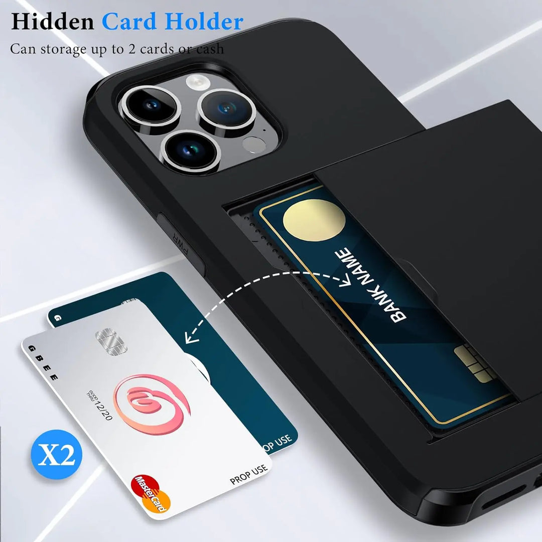 LuxShield iPhone-fodral med kortfack | Slim Design | Kortförvaring | Skydd och stil