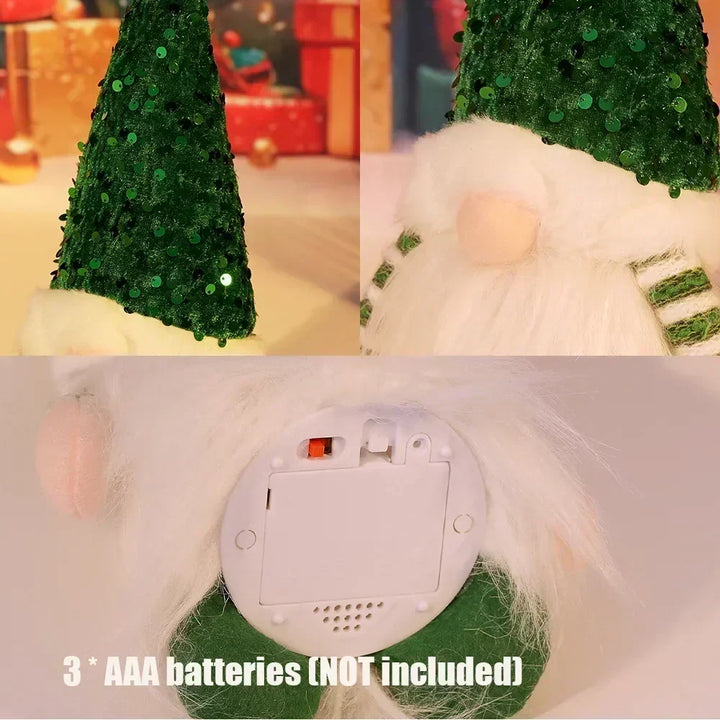 Jul Gnom Dekoration | LED Nattlampa | Varm Glöd Julprydnad