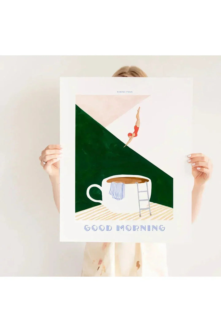 God Morgon Kaffe Canvas Poster