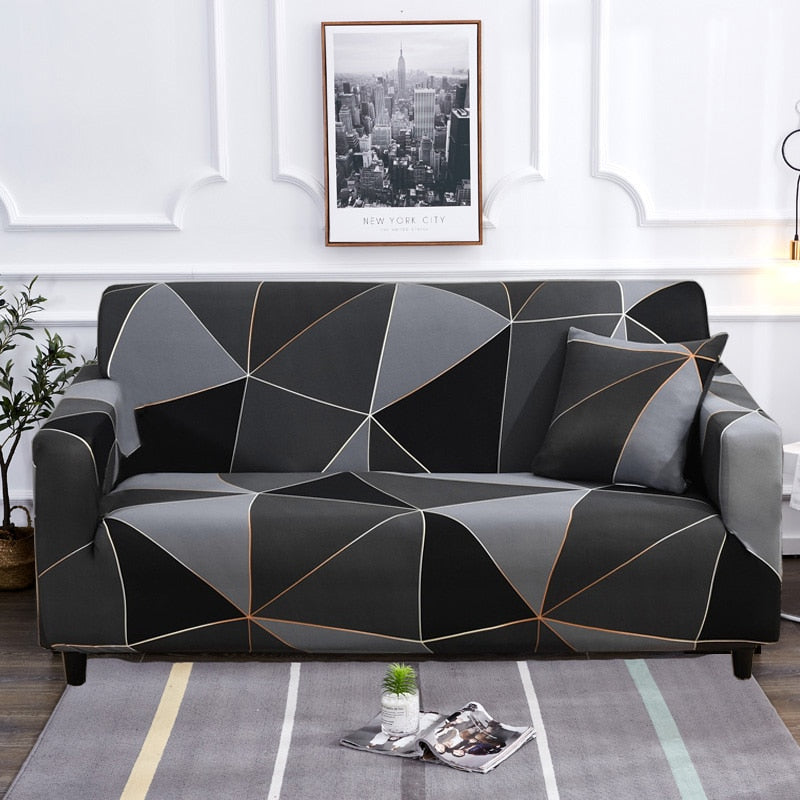 Modern halkfri färgglad elastisk sofföverdrag