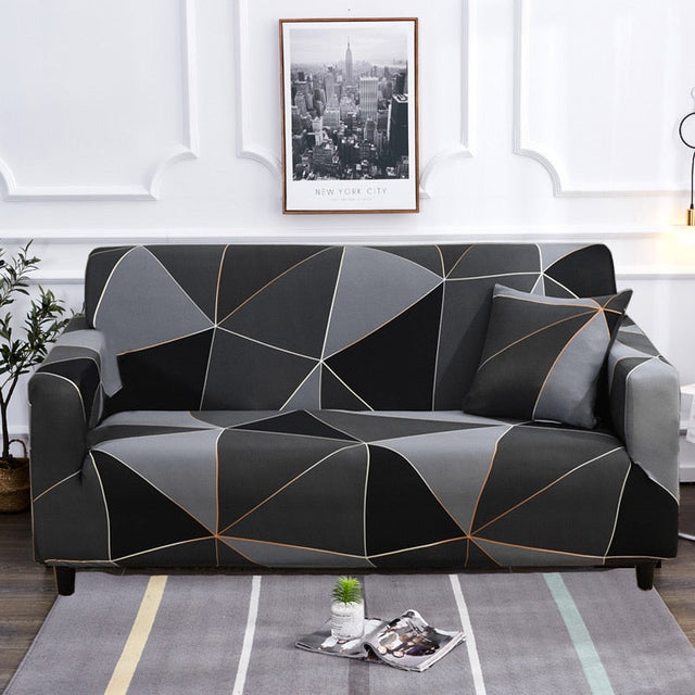 Modern halkfri färgglad elastisk sofföverdrag