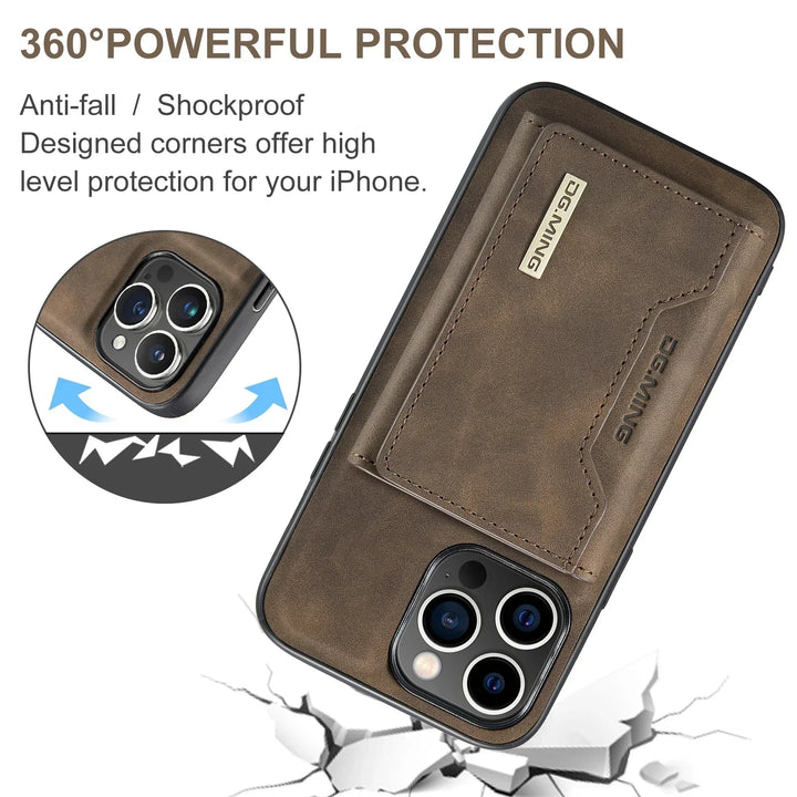2-i-1 iPhone-fodral med avtagbar plånbok