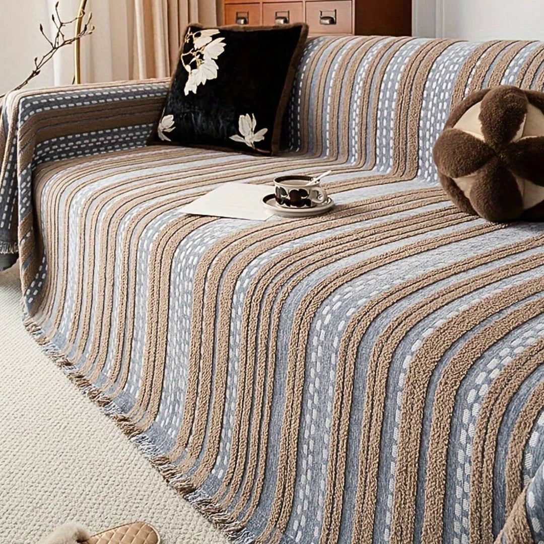Sahara Style Plush Boho Sofföverdrag Filt
