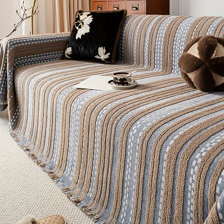 Sahara Style Plush Boho Sofföverdrag Filt