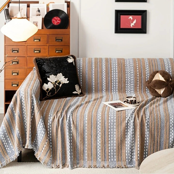 Sahara Style Plush Boho Sofföverdrag Filt