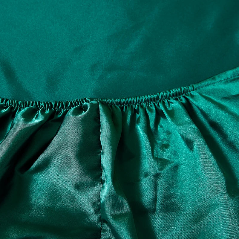 Silkesatin Elastisk Fodrad Lakan med GRATIS* Silkesatin Örngott
