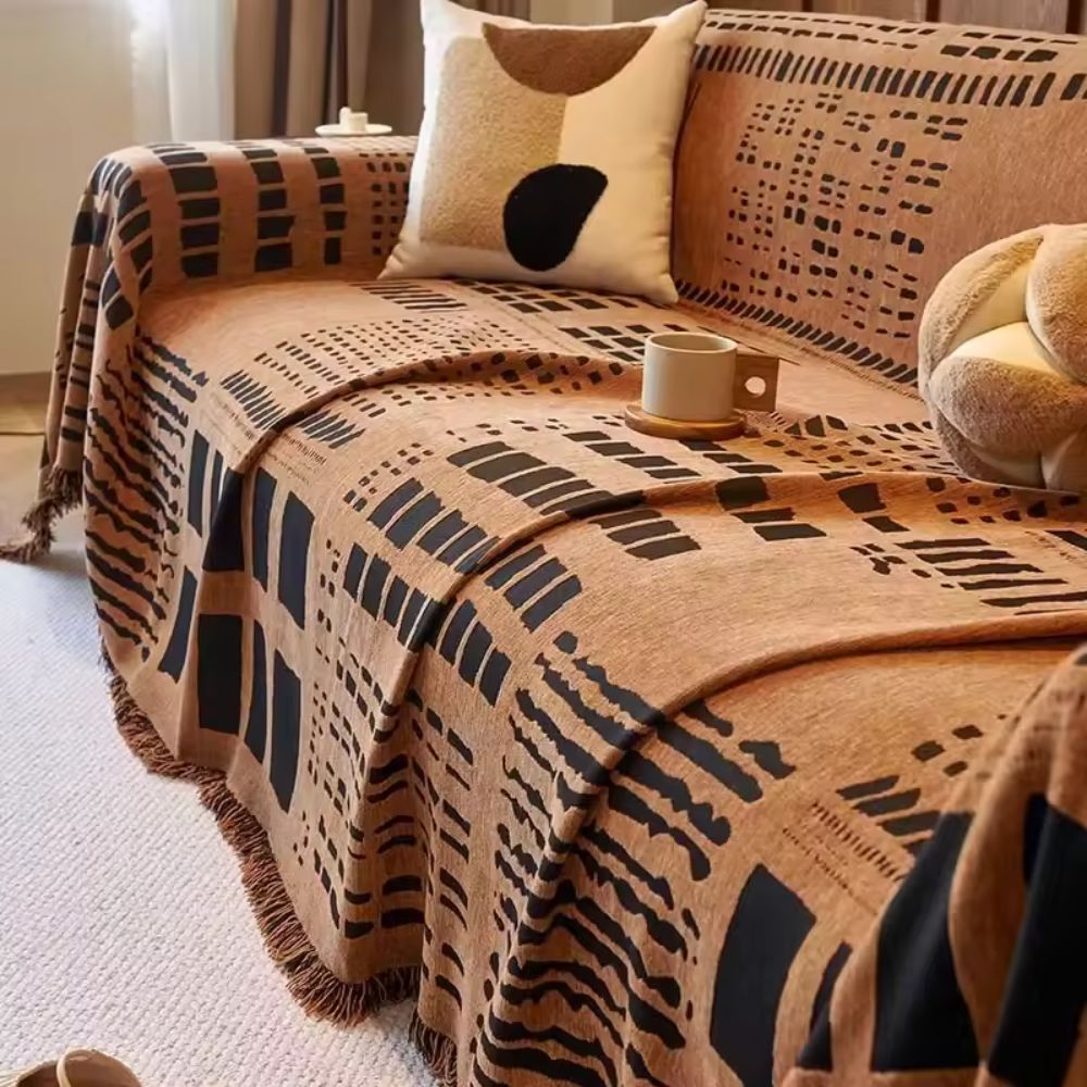 Savanna Geo Chenille Sofföverdrag