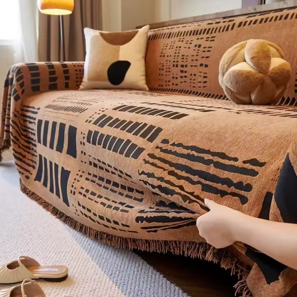 Savanna Geo Chenille Sofföverdrag