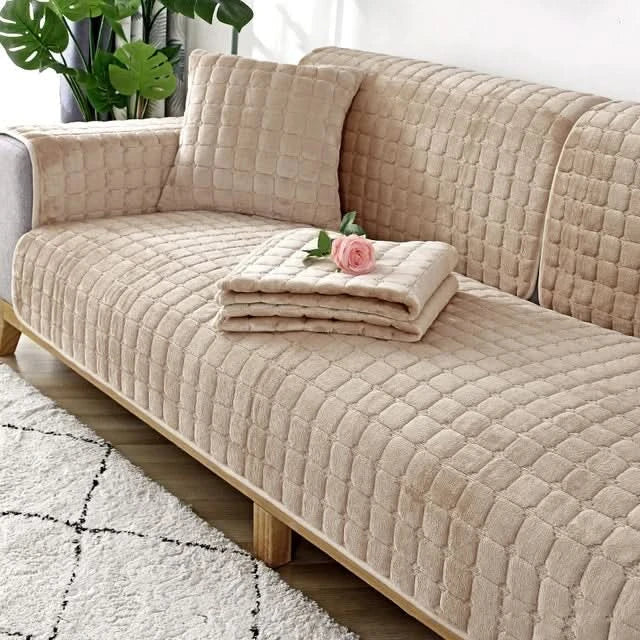 VelvetCozy - Plush velvet anti-slip soffa överdrag för ökad elegans och komfort