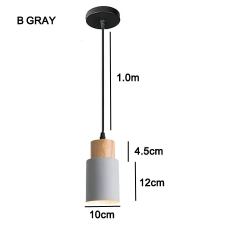 Nordiska LED-hänglampor i metall och trä - Moderna hängande lampor för matsal och kök
