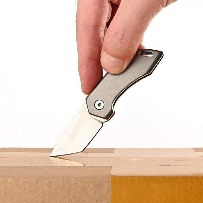 Titan-Titanium legering Nyckelring Kniv