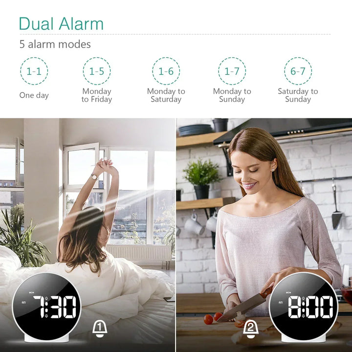 Ljus Källa Digital Bordsklocka