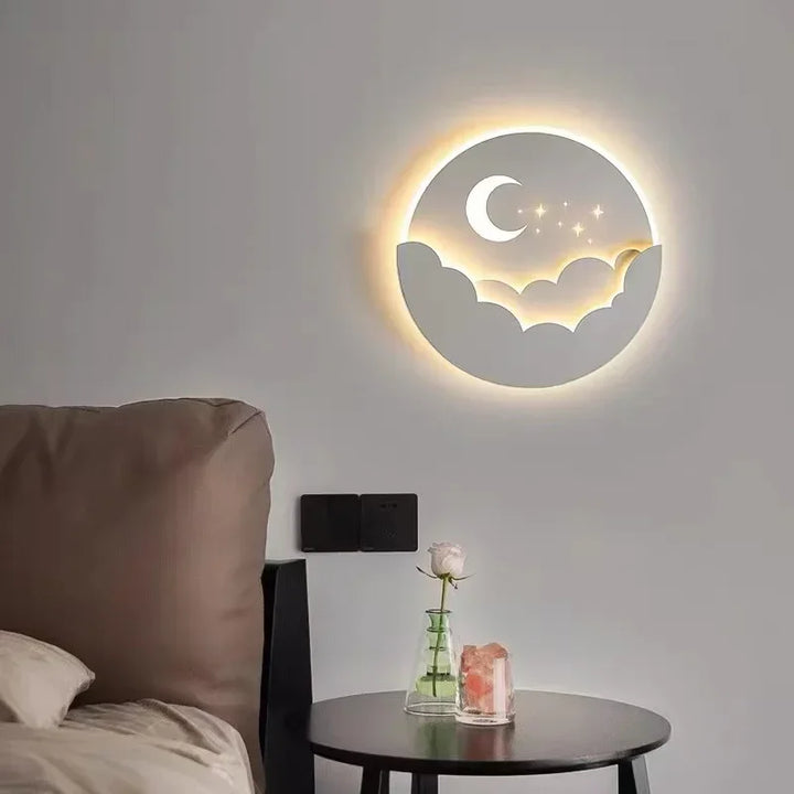 Magisk LED Vägglampa – Måne &amp; Stjärnor Nattlampa