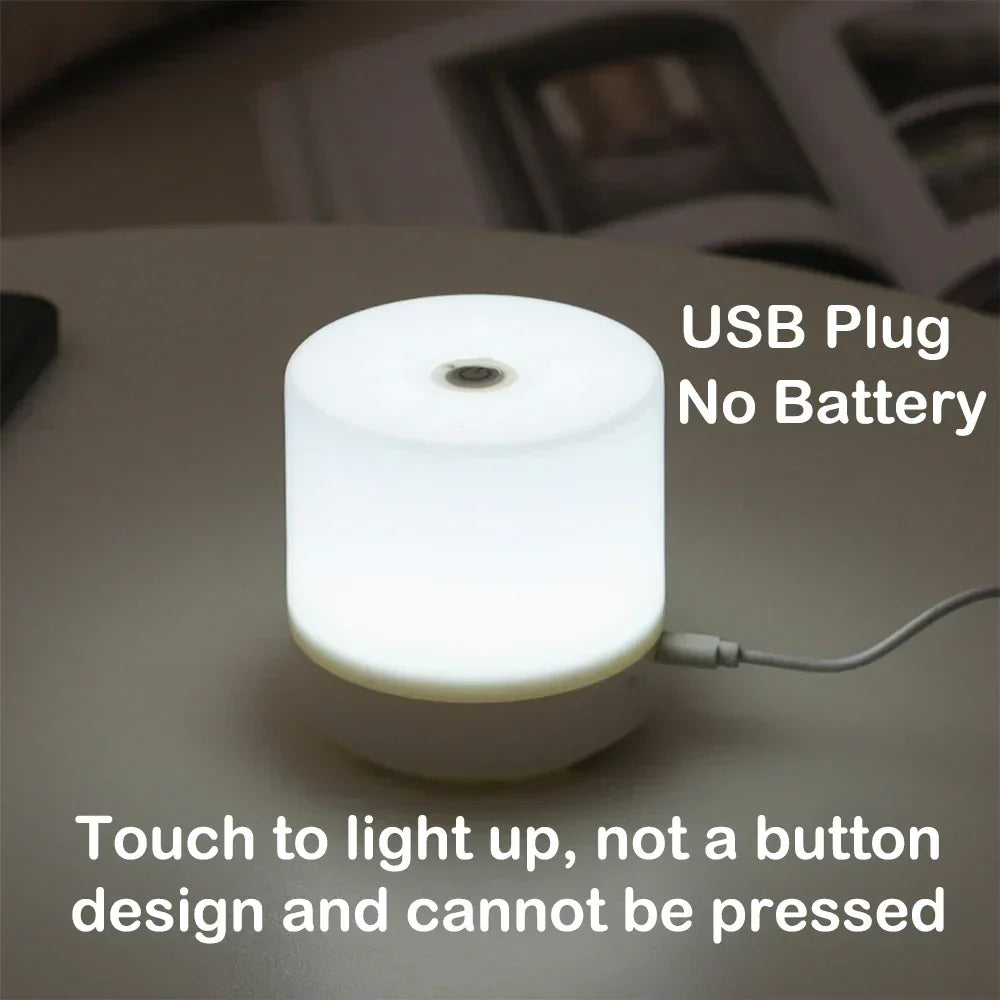 Kreativ USB Nattdukslampan - Touch-Dimmbar LED Nattljus för Sovrum &amp; Studentbostad