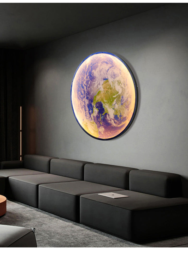 3D LED Måne eller Jord Tak- eller Vägglampa (3 Stilar) 24CM-80CM